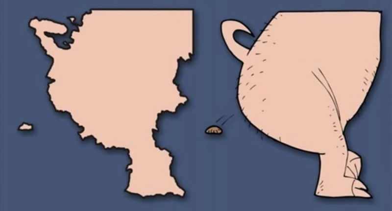 Nijemac je nacrtao razne države i pokazao na što ih podsjeća njihov oblik, Hrvatska je dobro prošla