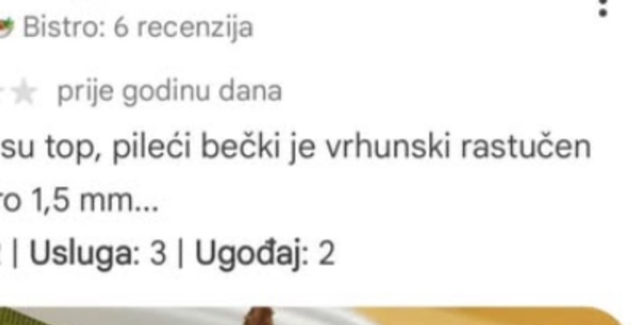 Tip je nasmijao internet nesvakidašnjom recenzijom jednog bistroa, morate vidjeti ovaj hit