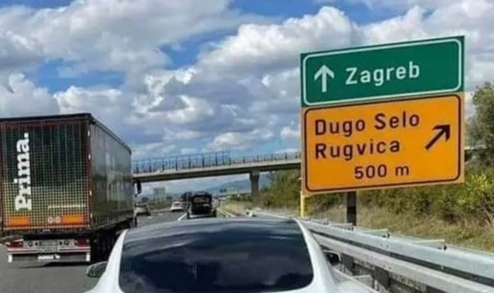 Fotka s autoceste prema Zagrebu hit je na Fejsu: Morate vidjeti što je vozač Tesle izveo!