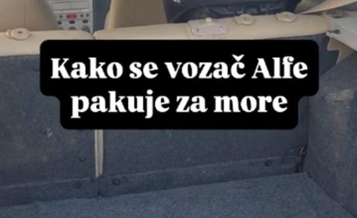 Vozač Alfe pokazao je kako izgleda njegovo pakiranje za more, snimka je odmah postala hit u regiji