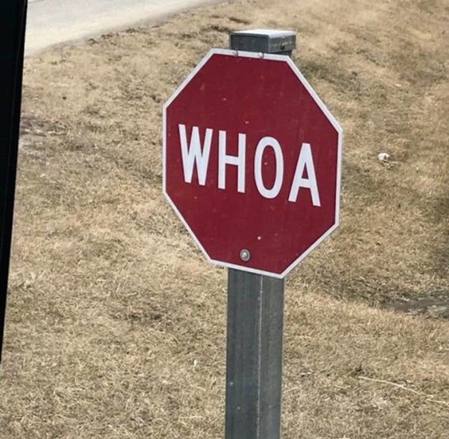 21. U amiškom selu postoji znak "Whoa" umjesto "Stop"