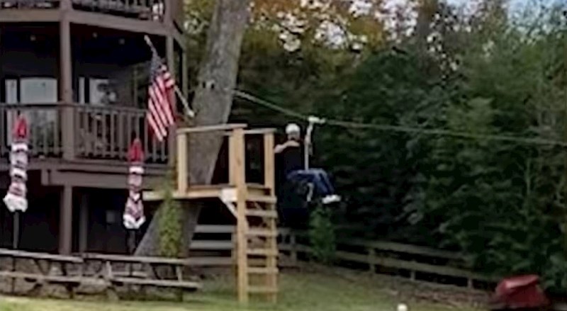 Obitelj iz SAD-a napravila je zipline u dvorištu, viralna snimka otkriva kako je završio taj pothvat