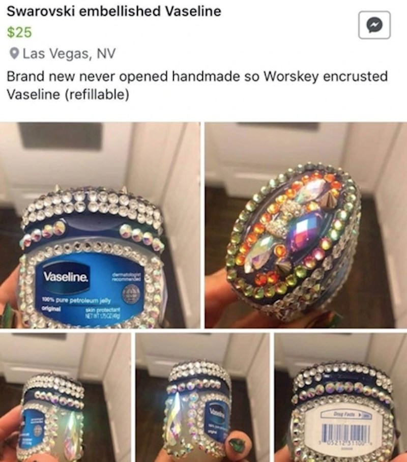 4. Eto, ako niste znali - postoji i vazelin obložen Swarovski kristalima