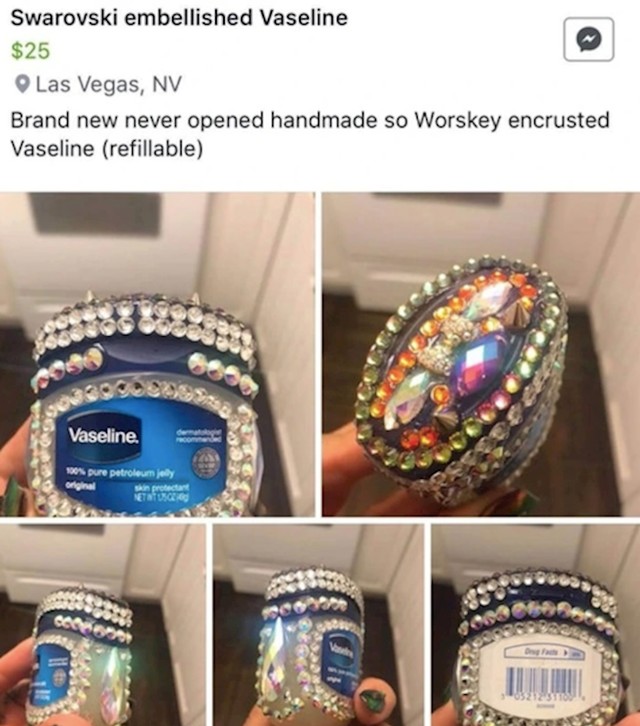 4. Eto, ako niste znali - postoji i vazelin obložen Swarovski kristalima