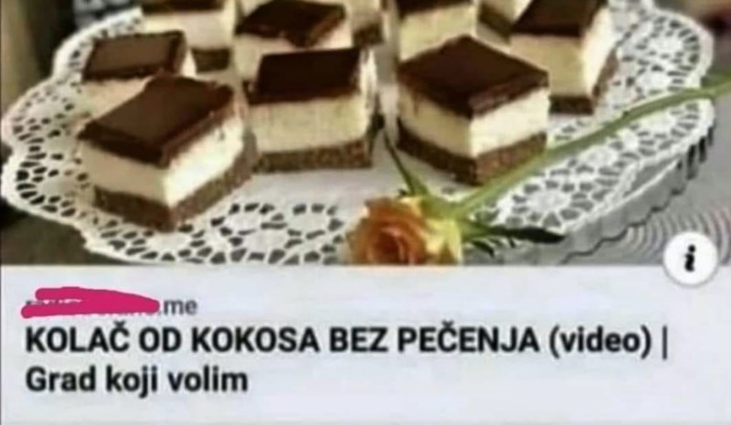 Cijeli Balkan smije se komentaru ovog tipa na FB-u, pogledajte što je napisao ispod recepta za kolač
