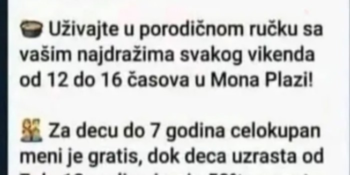 Beogradski restoran je najavio obiteljski popust, komentar ovog tipa nasmijao je cijeli Balkan