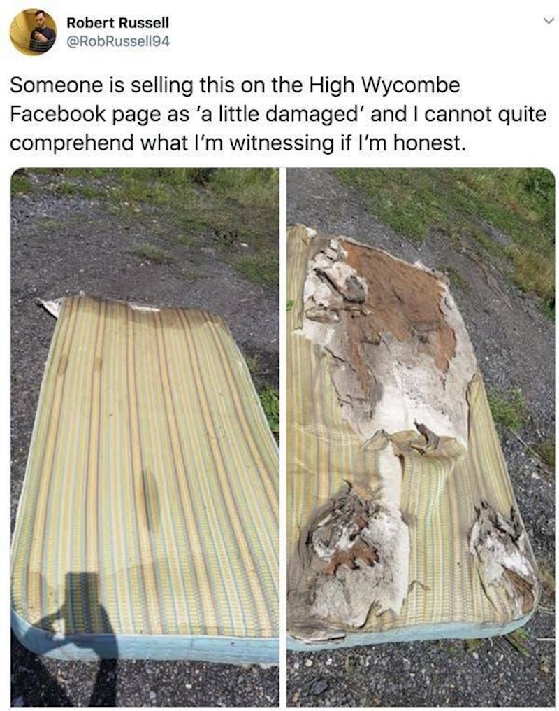 6. "Malo oštećen" madrac