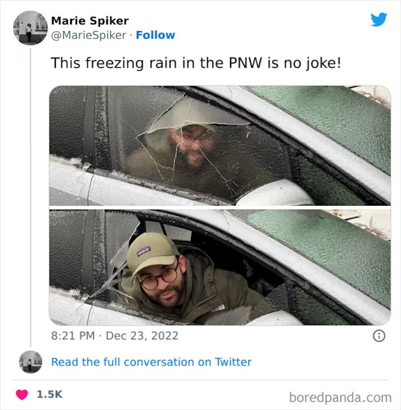 7. "Staklo" nastalo od ledene kiše