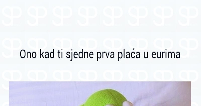 Fora pokazuje kako se ljudi osjećaju nakon što prime prvu plaću u eurima, totalno je istinita