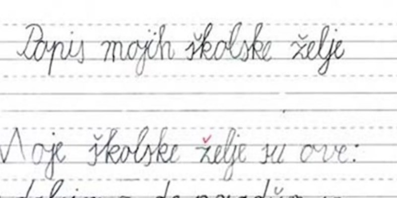 Djeca su dobila zadatak napisati svoje želje za iduću školsku godinu, ovaj rad odmah je postao hit