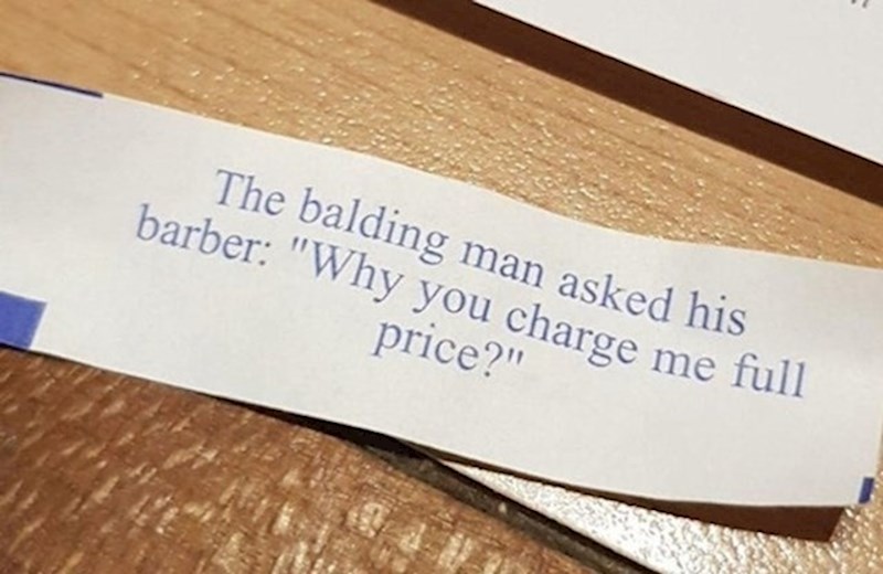 6. Dobio sam ovo u kolačiću sreće dan nakon što su mi dijagnosticirali alopeciju...