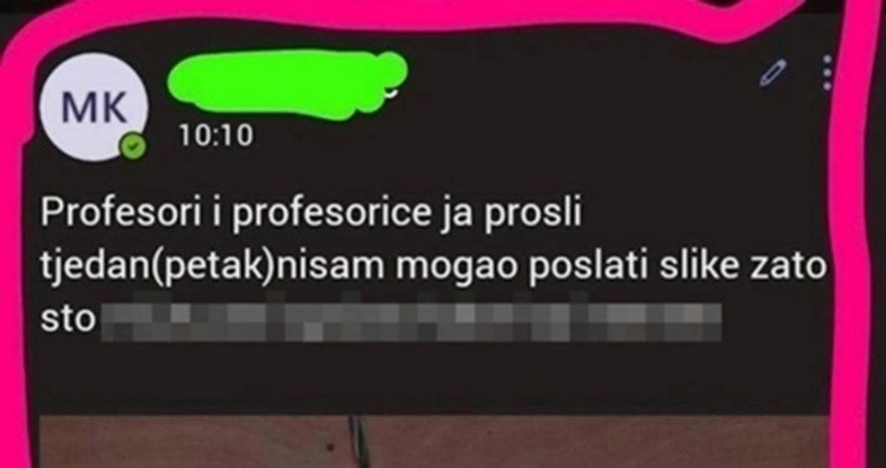 Učenik nije poslao domaću zadaću, plakat ćete od smijeha kad vidite koji mu je izgovor