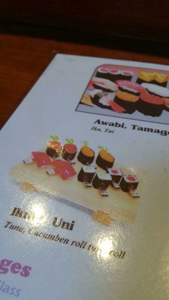 3. Slučajno su stavili usb sushi u jelovnik
