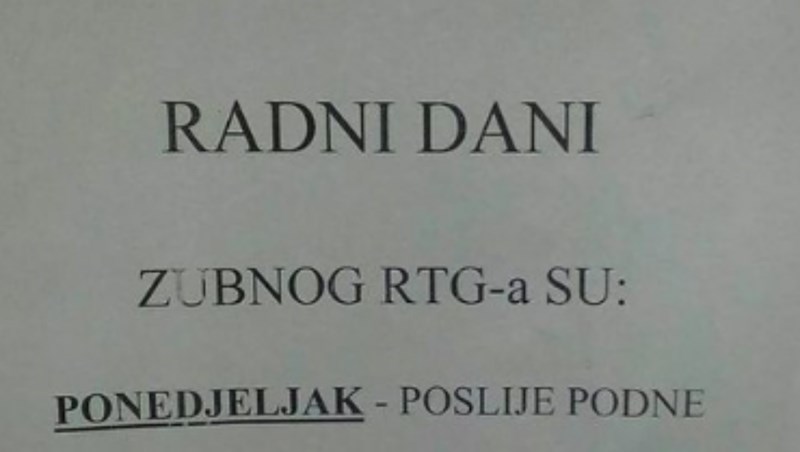 Fejsom kruži fotka rasporeda iz jednog hrvatskog doma zdravlja, odmah ćete vidjeti zašto