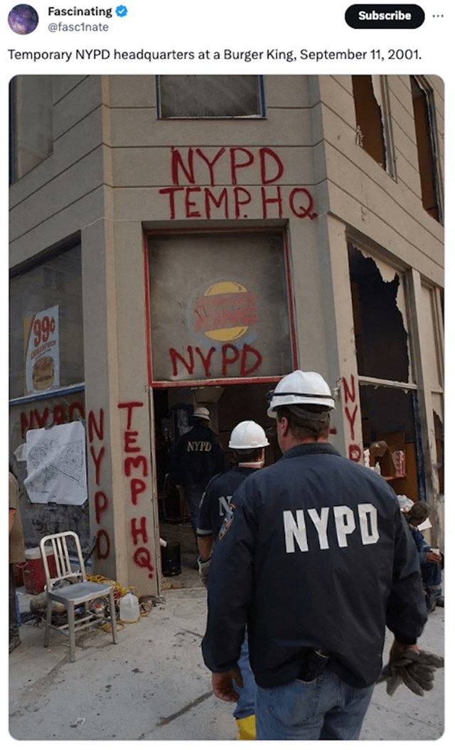 Privremeni ured njujorške policije nakon pada blizanaca 2001.
