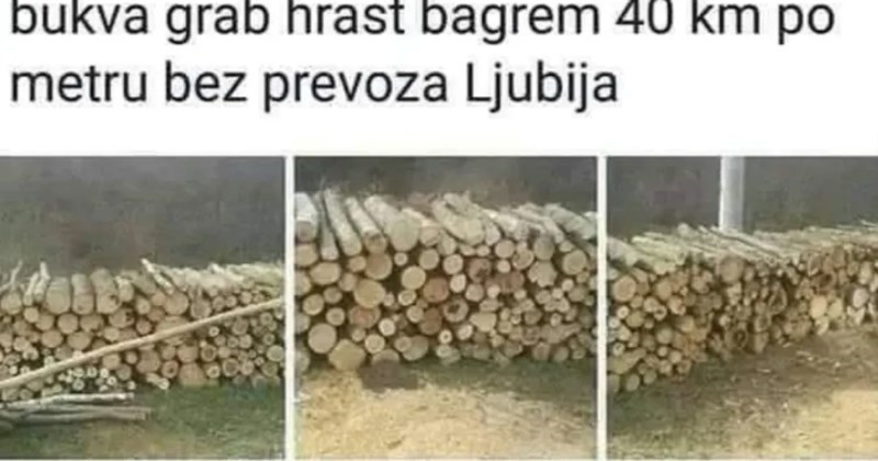 Tip je objavio da prodaje drva, fotku svi šeraju zbog prvog komentara. Čitav Balkan umire od smijeha