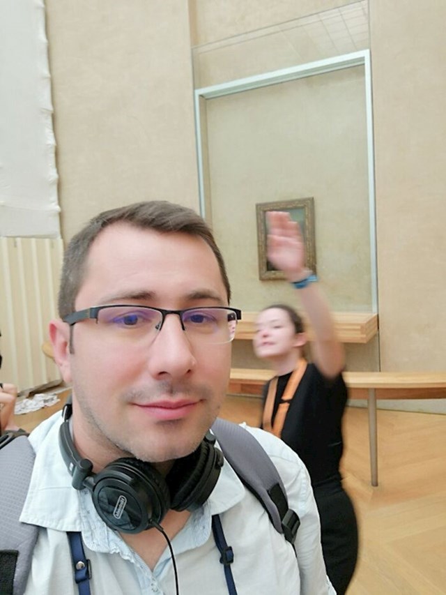 Moj selfie s Mona Lisom