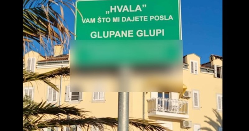 Svi misle da je ova ploča iz Biograda na Moru fotošopirana, ljudi su oduševljeni kad saznaju da nije