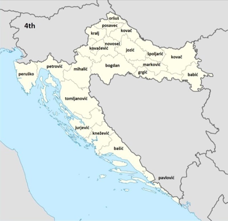 Četvrto najčešće prezime