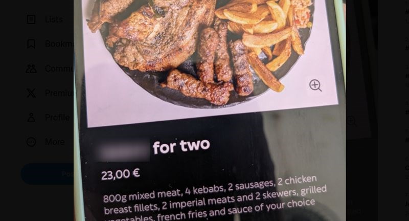 Restoran iz Dalmacije je na urnebesan način preveo platu za dvoje, ljudi umiru od smijeha