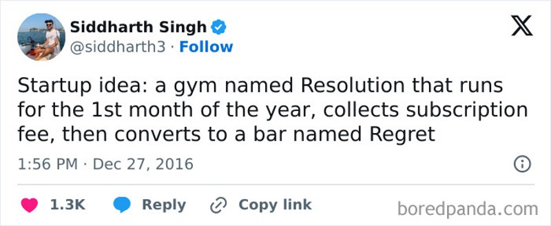 Ideja za startup: Napraviti teretanu koja posluje samo u siječnju i uzima lovu od ljudi koji se učlane i nikad više ne dođu