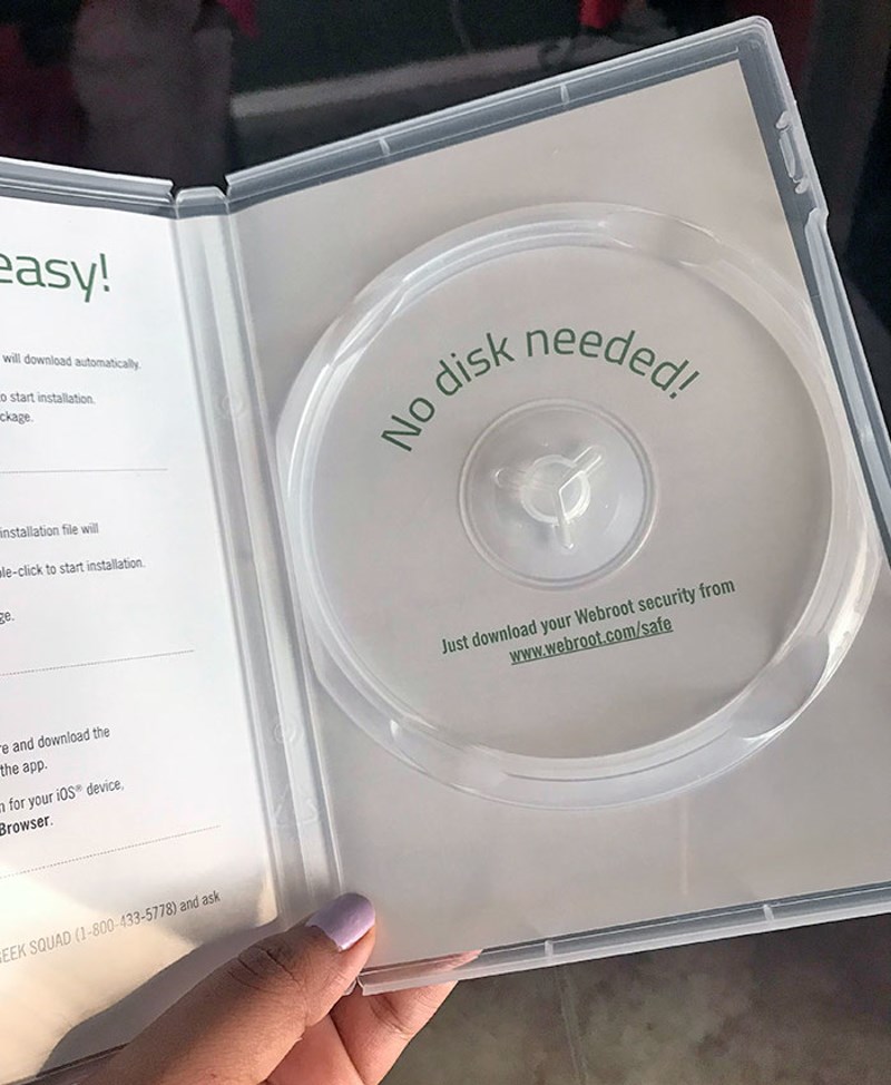 Nema diska, ali pakiranje je napravljeno kao da ga ima