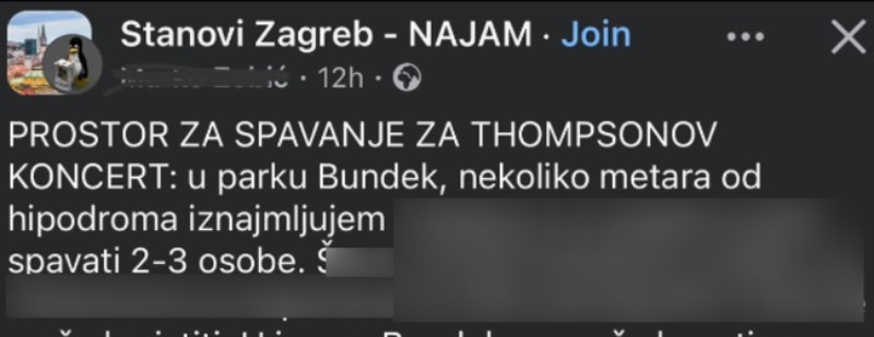 Ponuda za Thompsonov koncert postaje sve luđa, morate vidjeti što je ovaj tip oglasio!