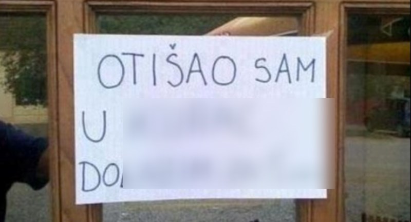 Vlasnik trgovine ostavio je potpuno bizaran natpis zašto ga nema, ovo morate vidjeti