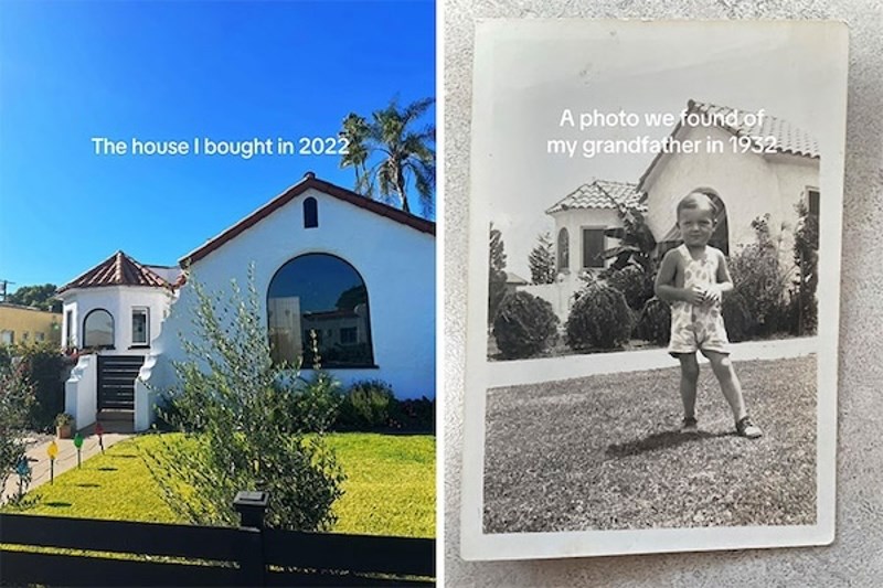 Kupili smo ovu kuću 2022. Desno je fotka mog djeda iz 1932.