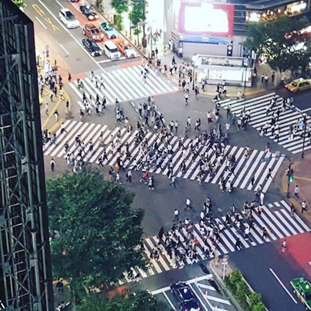 U Japanu postoji mnogo dijagonalnih pješačkih prijelaza