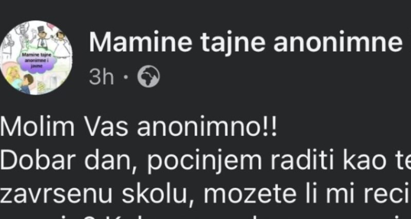 Ljudi su šokiranim pitanjem koje je na FB postavila teta u vrtiću, ne vjeruju da stvarno čuva djecu