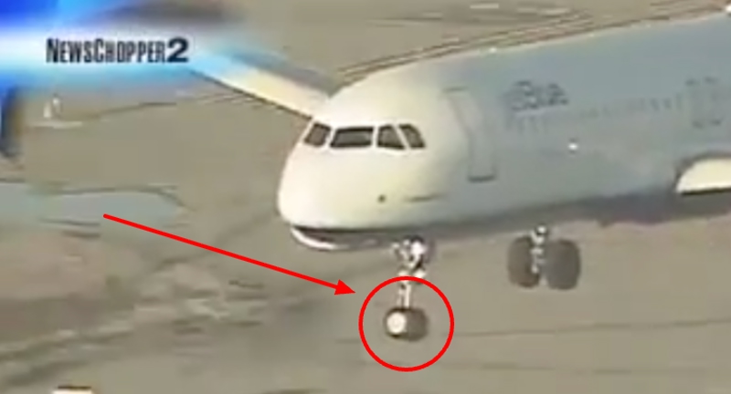 Avionu su prednji kotači ostali u krivom položaju, morate vidjeti kako je pilot izveo slijetanje