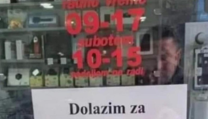 Vlasnik trgovine u Srbiji je oduševio internet načinom na koji je objasnio ljudima da je na pauzi