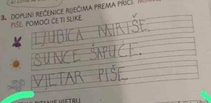 Djevojčica je u školi trebala postaviti pitanje vjetru, njen odgovor je apsolutni hit!