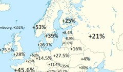 Mapa pokazuje rast broja stanovnika u Europi u zadnjih 60 godina, šokirat će vas Hrvatska!
