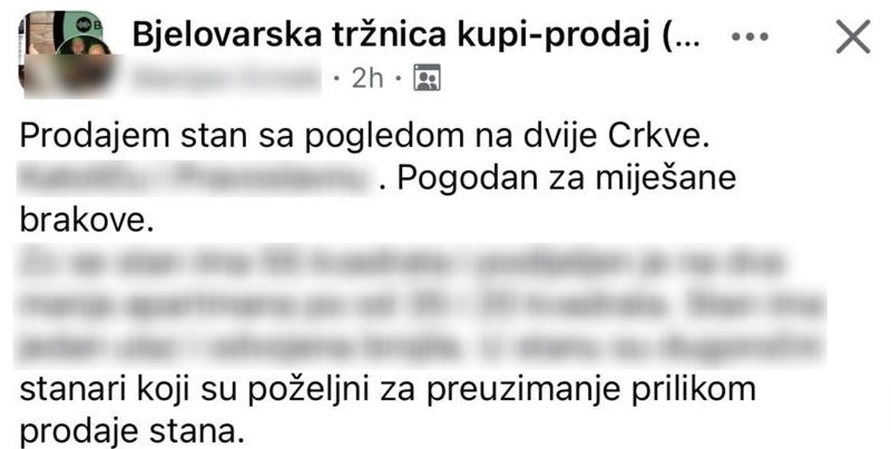 Oglas za prodaju stana u Bjelovaru širi se regijom, morate vidjeti što je sve tip napisao!
