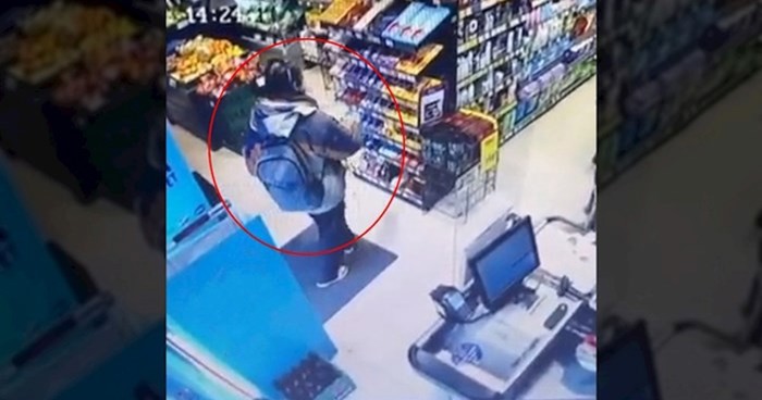 Nadzorna kamera u dućanu u Srbiji snimila bizarnu scenu, pogledajte što je pokušao izvesti ovaj tip