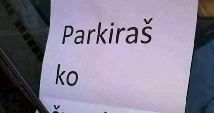 Nikad nismo vidjeli brutalniju poruku zbog krivog parkiranja. Morate vidjeti što mu je tip napisao