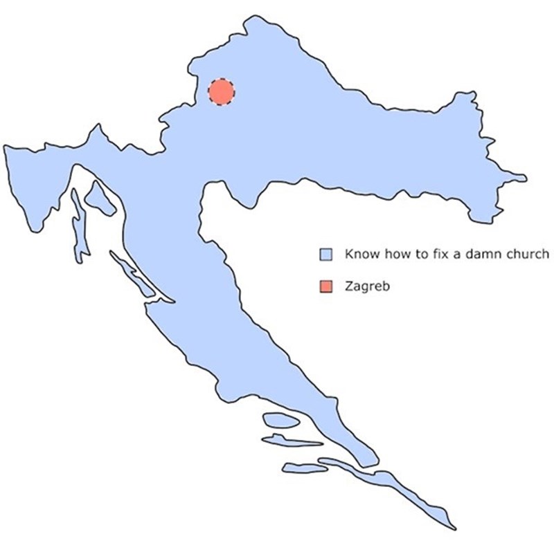 Podjela 11: Dio zemlje koji zna kako popraviti crkve i dio koji katedralu popravlja desetljećima