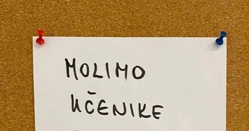 Učitelji iz jedne škole negdje u Dalmaciji ostavili neobičnu poruku učenicima, fotka je hit na Fejsu
