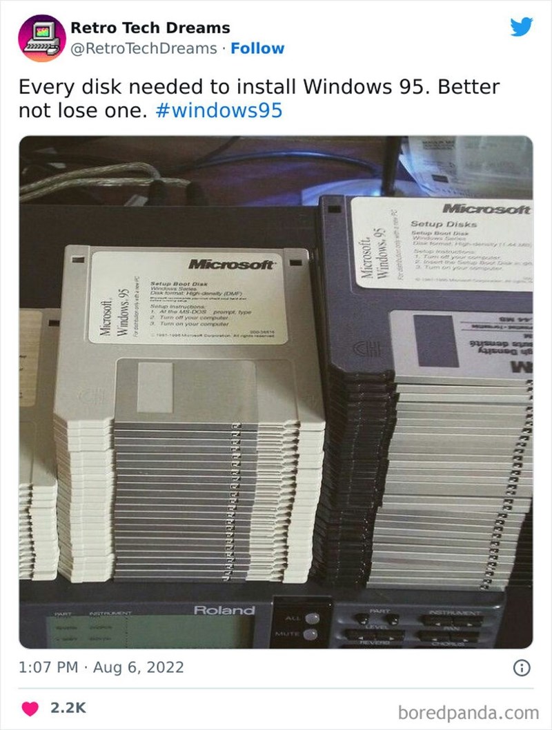 Ovoliko disketa je bilo potrebno za instalirati Windowse