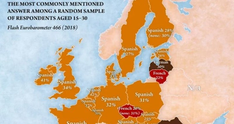 Mapa pokazuje koji strani jezik bi voljeli znati, možete jednom pogađati što su odgovorili Hrvati