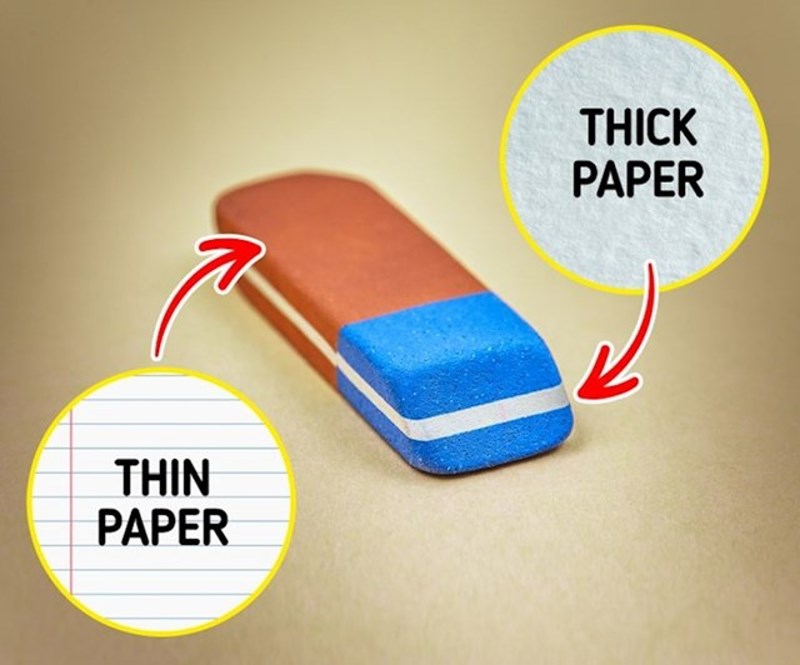 2 boje gumice za brisanje