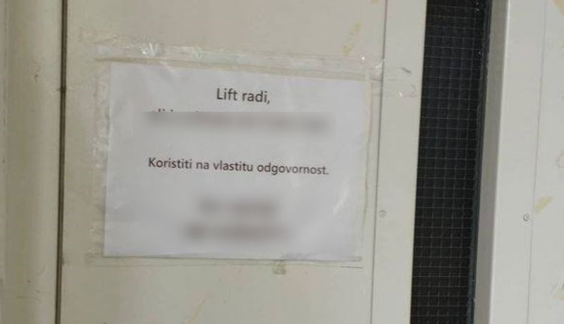U jednoj zgradi u Zagrebu osvanula je nevjerojatna poruka na liftu, ovo morate vidjeti