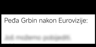 Danas svi lajkaju ono što je Grbin "rekao" nakon Eurosonga, fora je hit!