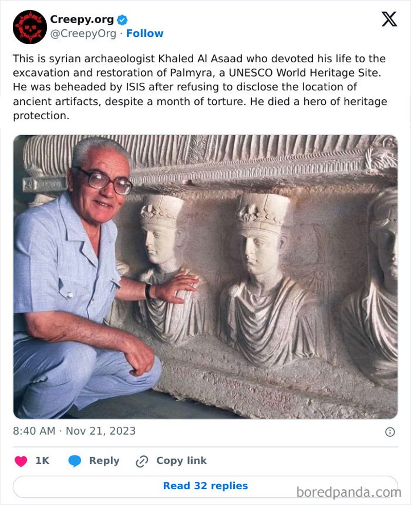 Arheolog Khaled Al Asaad žrtvovao je život da teroristima ne otkrije gdje su ostaci iz Palmire