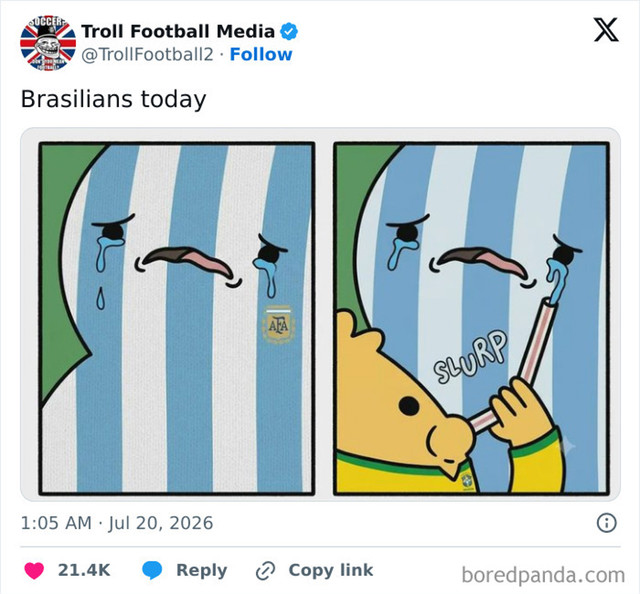 Brazil i Argentina plaču