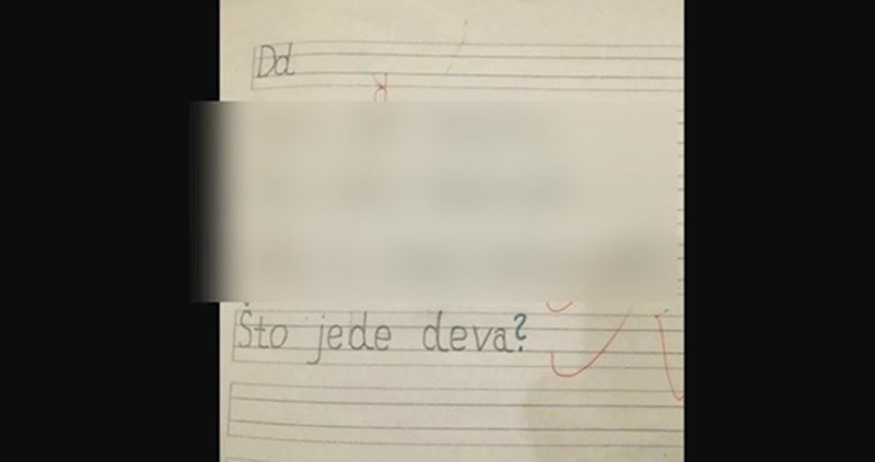 Dječak je dobio zadatak da napiše što jede deva, ovo je legendardno!