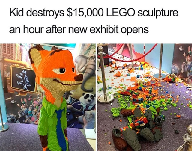 Dijete je na sajmu uništilo Lego skulpturu vrijednu 15 tisuća dolara