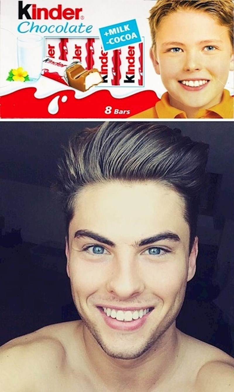 I za kraj jedan mali bonus: Pogledajte kako danas izgleda dječak s kutije Kinder čokolade.